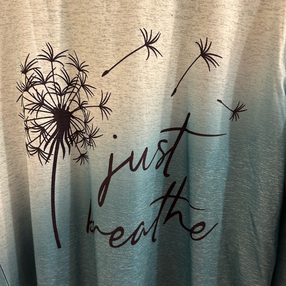 Just Breathe Womens Long Sleeve Shirt Medium - Picture 2 of 8